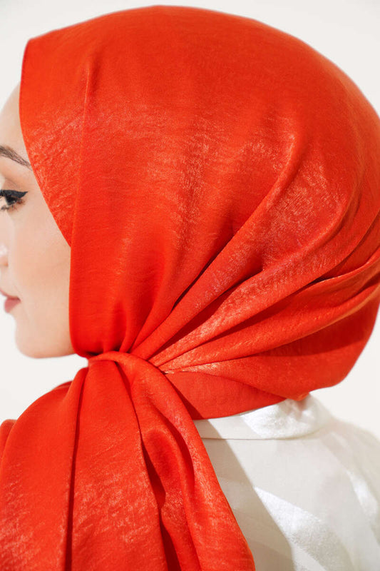 Hijab scintillante arancione
