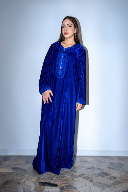 Caftan -Velluto Blu