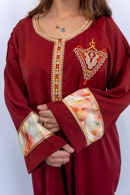 Caftan -Rosso rubino