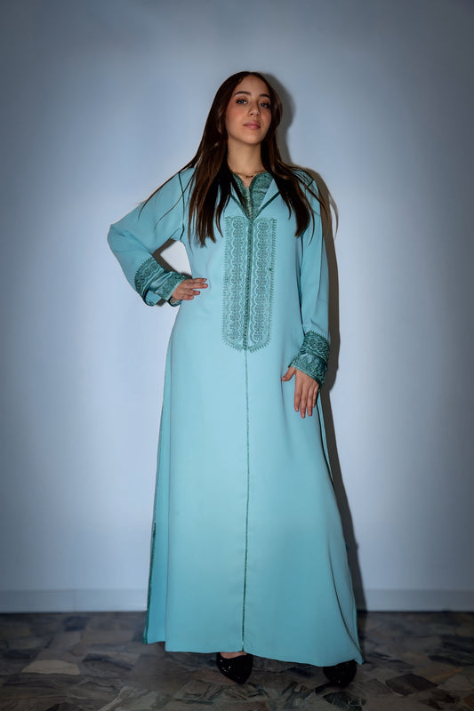 Abaya Azzurro Acqua
