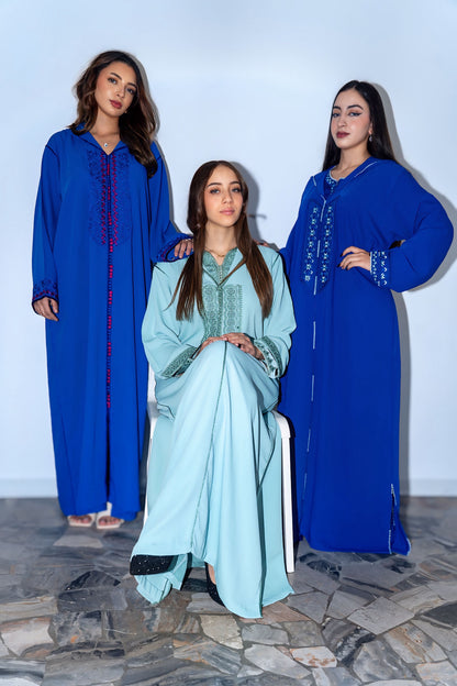 Abaya Azzurro Acqua