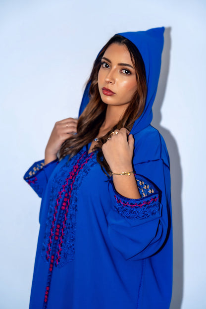 Abaya blu royal