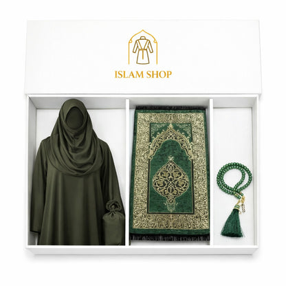 Box Preghiera - (Tappeto da preghiera - Zikirmatik- Set preghiera - Verde)