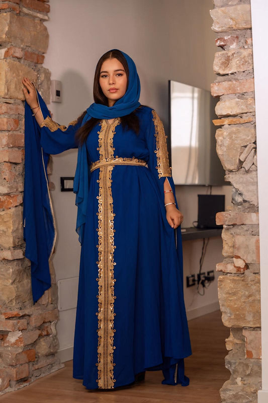 Caftan -Blu e oro