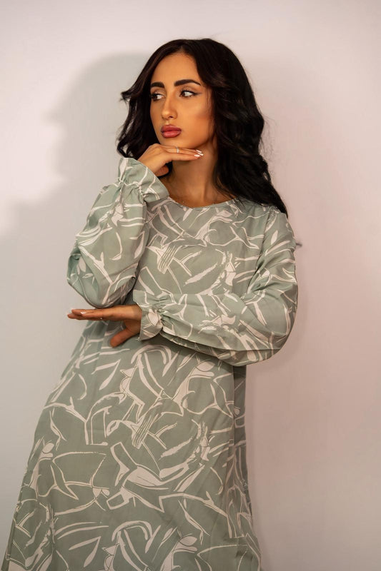 Vesitito lungo -Verde spento