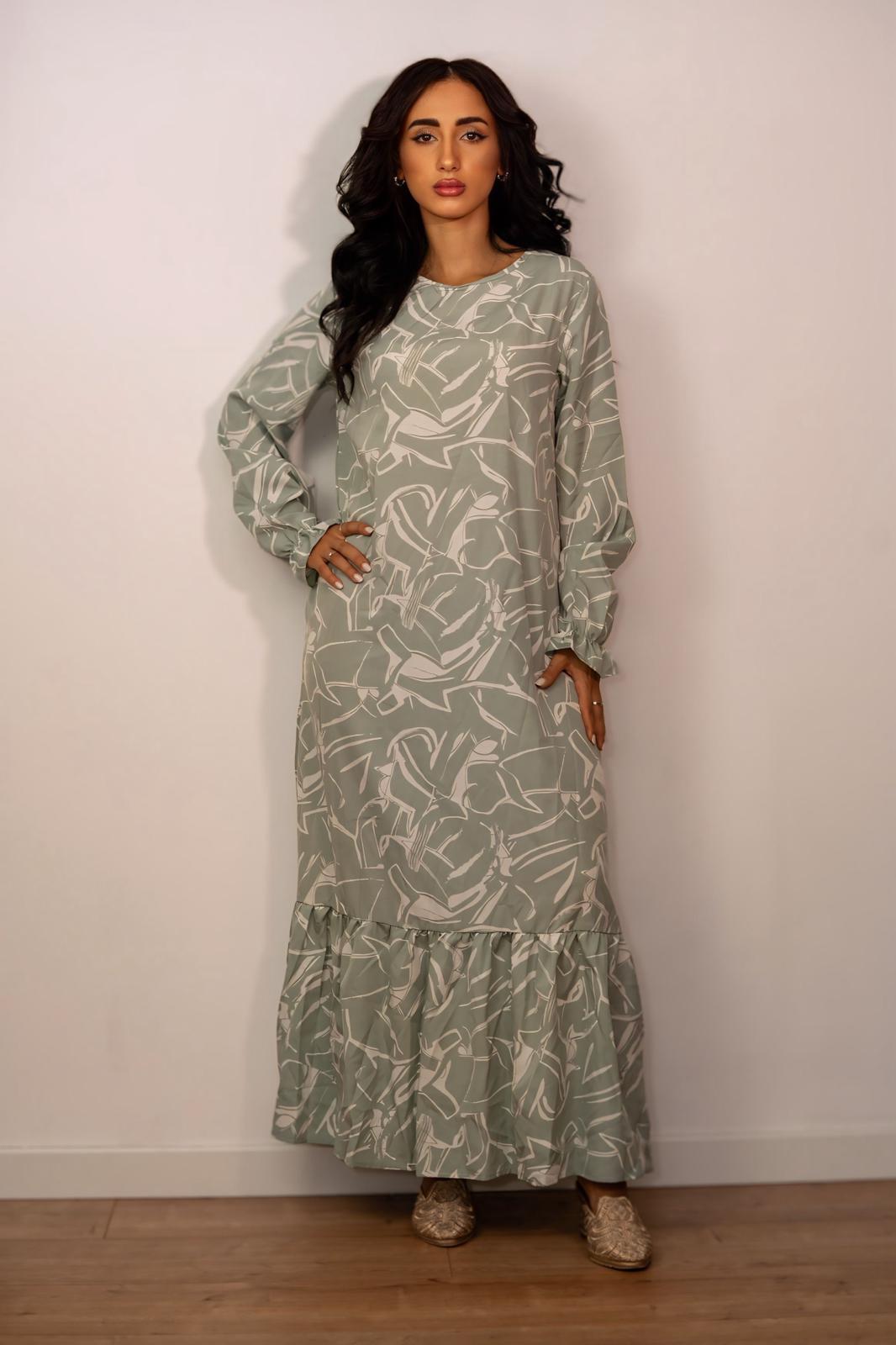 Vesitito lungo -Verde spento