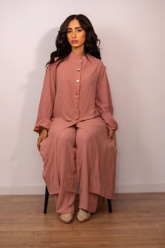 Completo due pezzi -Rosa antico