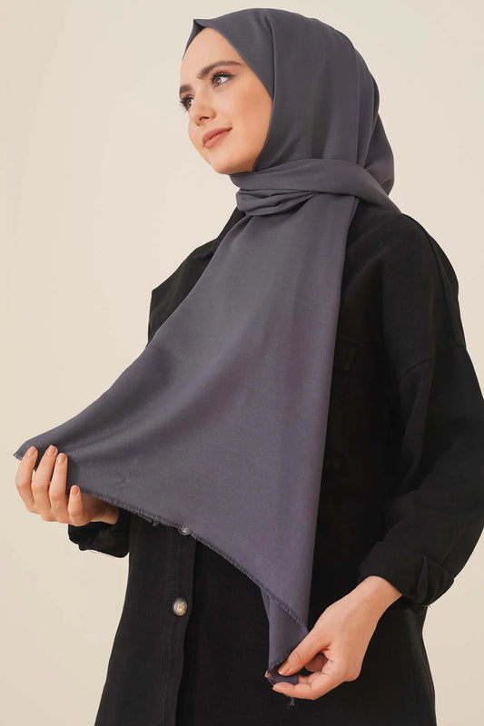 Hijab  di garza di cotone antracite
