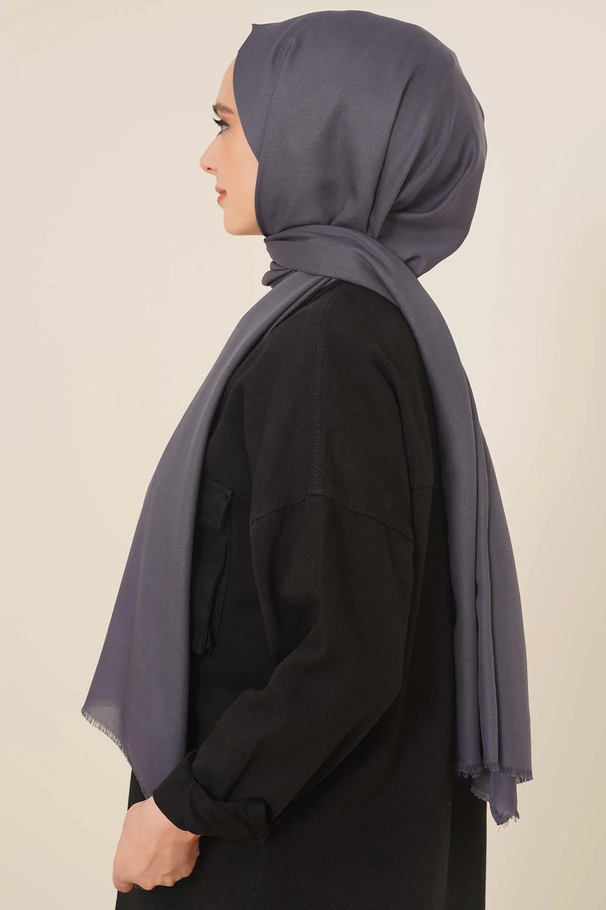 Hijab  di garza di cotone antracite