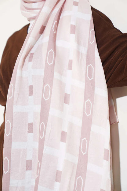 Hijab Krash in bambù fantasia beige