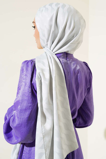 Hijab jacquard con motivo vivace blu tenue