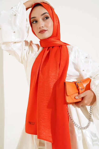 Hijab scintillante arancione