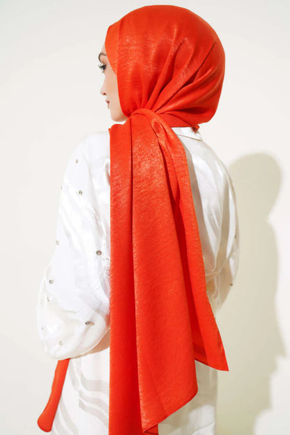 Hijab scintillante arancione